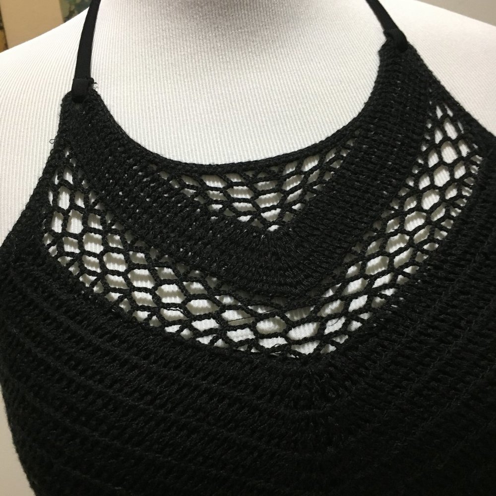 🌞 NEW Crochet High Neck Bikini Top